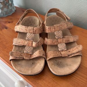 Vionic Rest Amber Backstrap Sandal Women's Size 7 Cork Tan